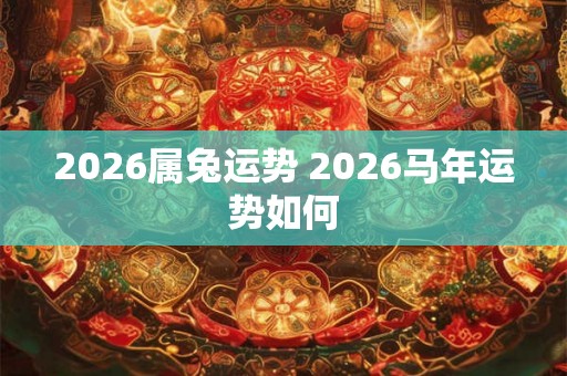 2026属兔运势 2026马年运势如何