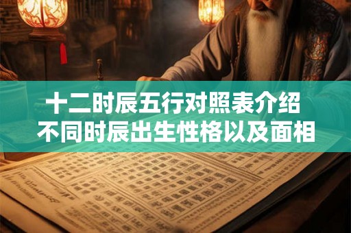 十二时辰五行对照表介绍 不同时辰出生性格以及面相介绍
