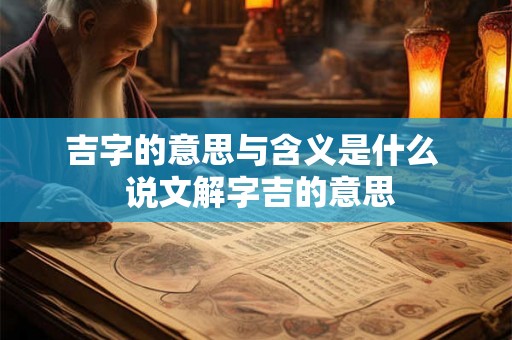 吉字的意思与含义是什么 说文解字吉的意思 吉字的意思与含义是什么 说文解字吉的意思