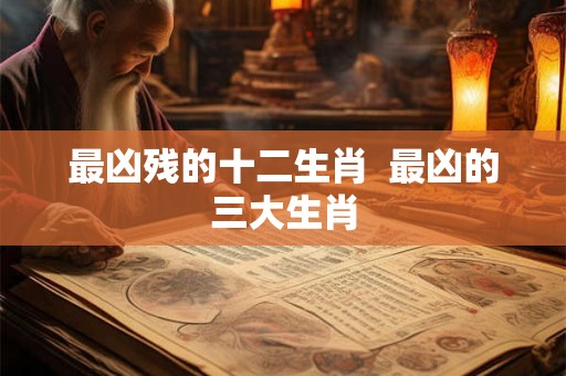 最凶残的十二生肖  最凶的三大生肖