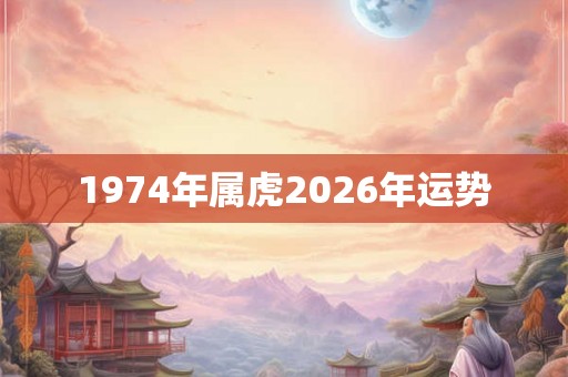 1974年属虎2026年运势