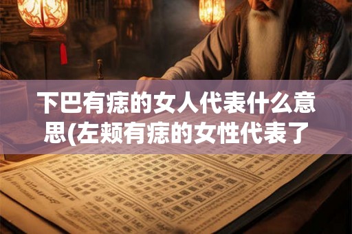 下巴有痣的女人代表什么意思(左颊有痣的女性代表了什么含义?) 下巴有痣的女人代表什么意思(左颊有痣的女性代表了什么含义?)