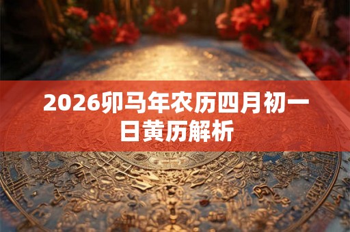 2026卯马年农历四月初一日黄历解析