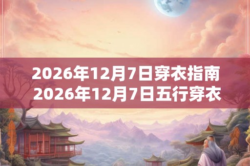2026年12月7日穿衣指南 2026年12月7日五行穿衣