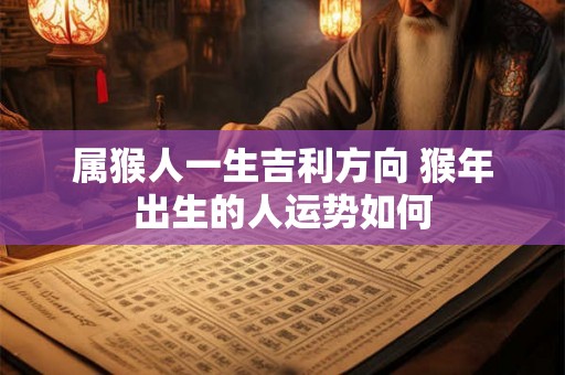 属猴人一生吉利方向 猴年出生的人运势如何 属猴人一生吉利方向 猴年出生的人运势如何