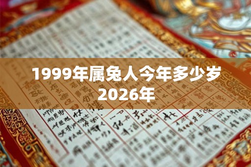 1999年属兔人今年多少岁2026年