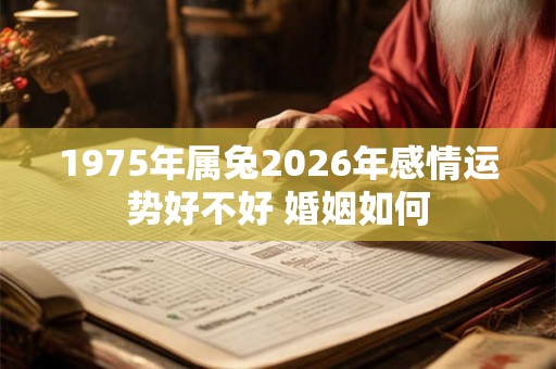 1975年属兔2026年感情运势好不好 婚姻如何