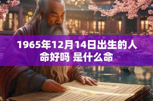 1965年12月14日出生的人命好吗 是什么命