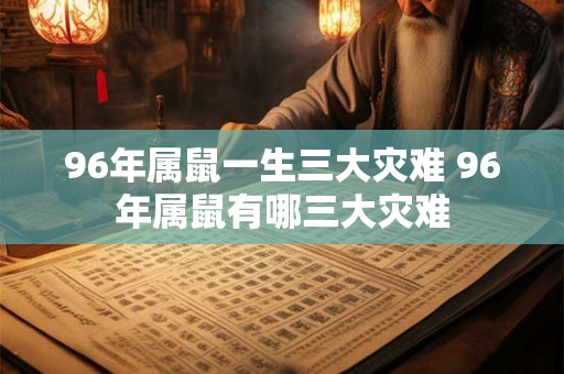 96年属鼠一生三大灾难 96年属鼠有哪三大灾难