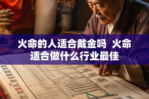 火命的人适合戴金吗  火命适合做什么行业最佳