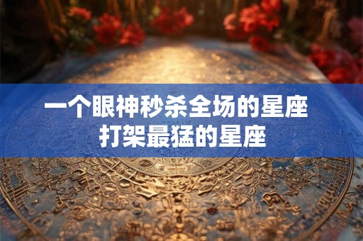 一个眼神秒杀全场的星座  打架最猛的星座
