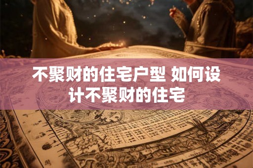 不聚财的住宅户型 如何设计不聚财的住宅