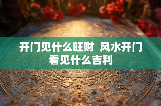 开门见什么旺财  风水开门看见什么吉利