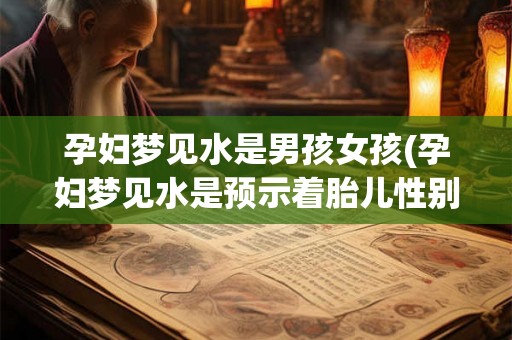 孕妇梦见水是男孩女孩(孕妇梦见水是预示着胎儿性别是男孩还是女孩吗)