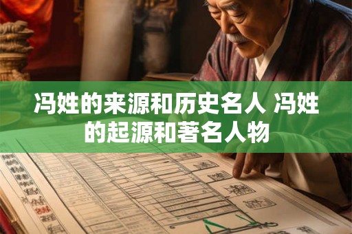 冯姓的来源和历史名人 冯姓的起源和著名人物