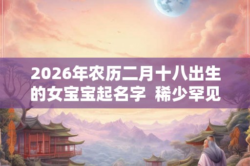 2026年农历二月十八出生的女宝宝起名字  稀少罕见的