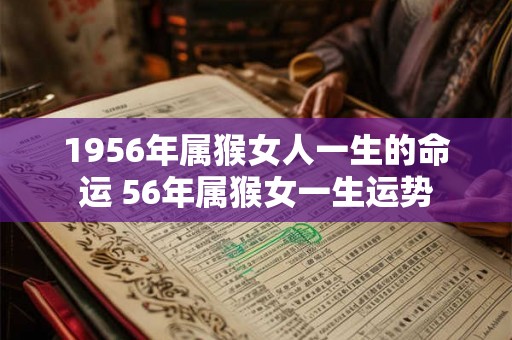 1956年属猴女人一生的命运 56年属猴女一生运势