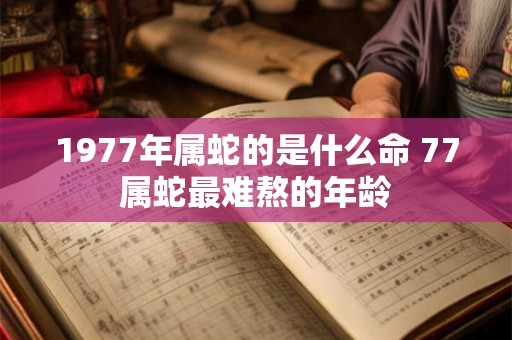 1977年属蛇的是什么命 77属蛇最难熬的年龄