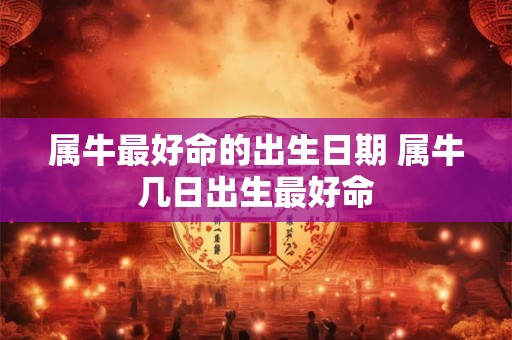 属牛最好命的出生日期 属牛几日出生最好命