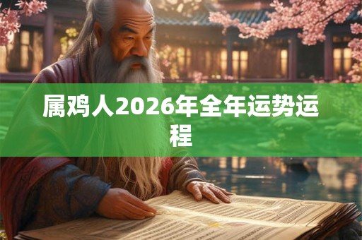 属鸡人2026年全年运势运程