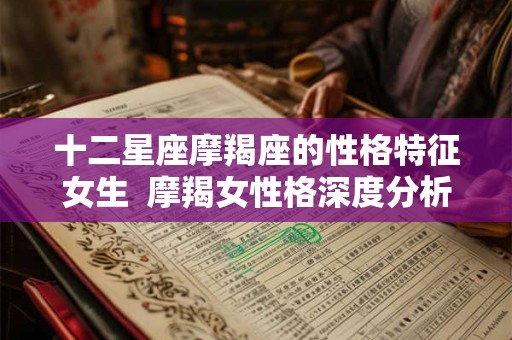 十二星座摩羯座的性格特征女生  摩羯女性格深度分析
