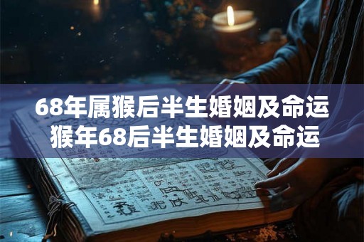 68年属猴后半生婚姻及命运 猴年68后半生婚姻及命运如何