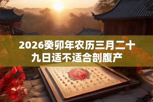 2026癸卯年农历三月二十九日适不适合剖腹产