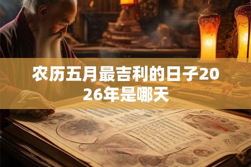 农历五月最吉利的日子2026年是哪天