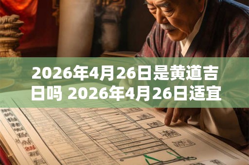 2026年4月26日是黄道吉日吗 2026年4月26日适宜开展吗 2026年4月26日是黄道吉日吗 2026年4月26日适宜开展吗