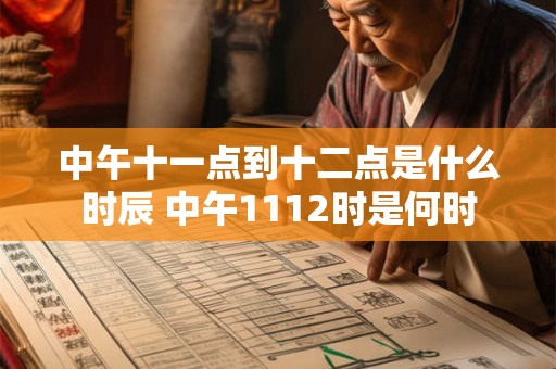 中午十一点到十二点是什么时辰 中午1112时是何时 中午十一点到十二点是什么时辰 中午1112时是何时