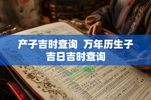 产子吉时查询 万年历生子吉日吉时查询 产子吉时查询 万年历生子吉日吉时查询