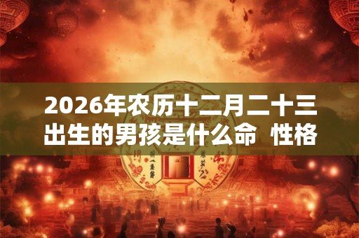 2026年农历十二月二十三出生的男孩是什么命 性格怎么样 2026年农历十二月二十三出生的男孩是什么命 性格怎么样