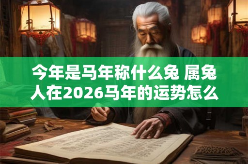 今年是马年称什么兔 属兔人在2026马年的运势怎么样