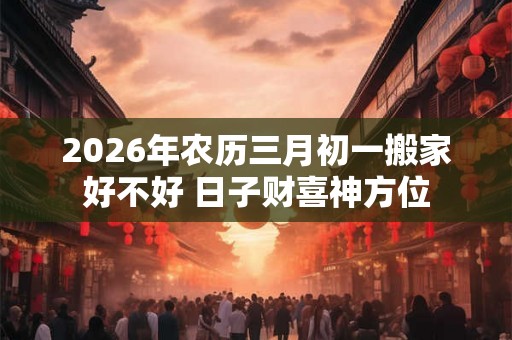 2026年农历三月初一搬家好不好 日子财喜神方位