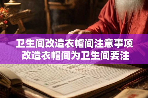 卫生间改造衣帽间注意事项 改造衣帽间为卫生间要注意什么 卫生间改造衣帽间注意事项 改造衣帽间为卫生间要注意什么