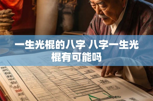 一生光棍的八字 八字一生光棍有可能吗