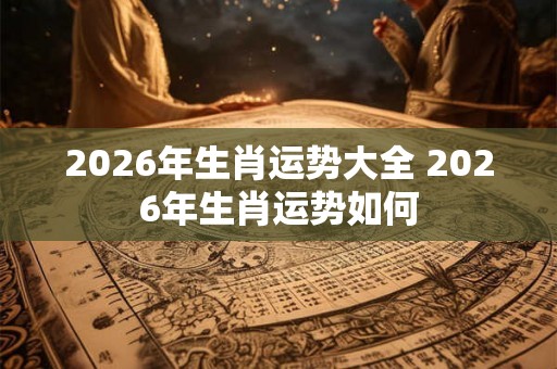2026年生肖运势大全 2026年生肖运势如何 2026年生肖运势大全 2026年生肖运势如何