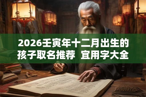 2026壬寅年十二月出生的孩子取名推荐  宜用字大全
