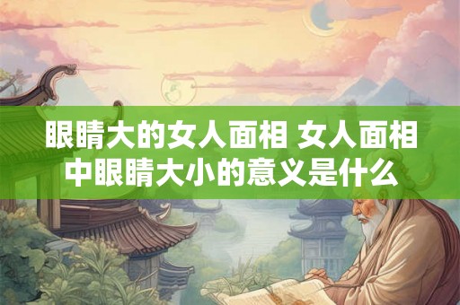眼睛大的女人面相 女人面相中眼睛大小的意义是什么