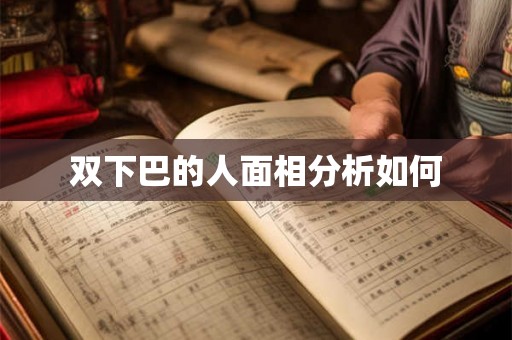 双下巴的人面相分析如何