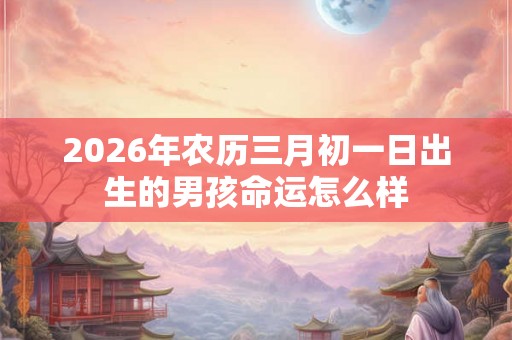 2026年农历三月初一日出生的男孩命运怎么样
