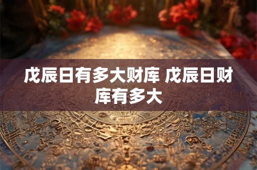 戊辰日有多大财库 戊辰日财库有多大