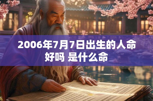 2006年7月7日出生的人命好吗 是什么命