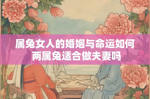 属兔女人的婚姻与命运如何 两属兔适合做夫妻吗