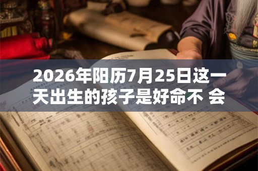 2026年阳历7月25日这一天出生的孩子是好命不 会一生富贵吗