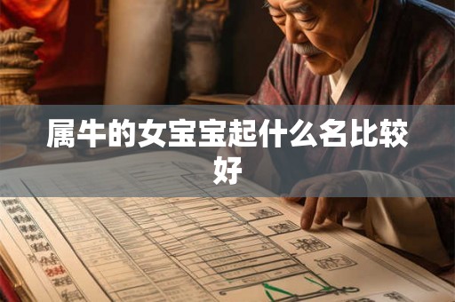 属牛的女宝宝起什么名比较好