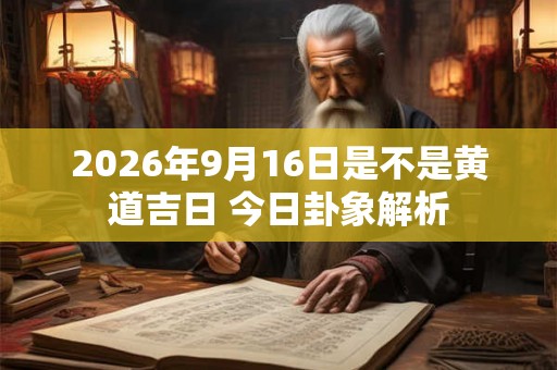 2026年9月16日是不是黄道吉日 今日卦象解析 2026年9月16日是不是黄道吉日 今日卦象解析