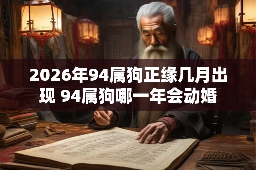 2026年94属狗正缘几月出现 94属狗哪一年会动婚