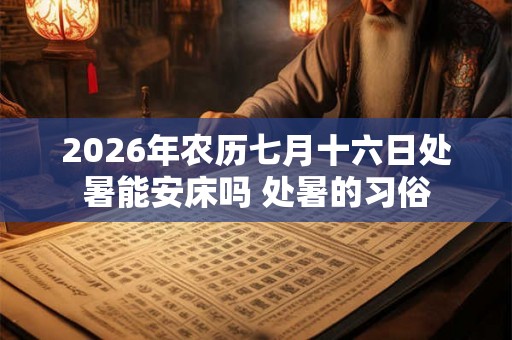 2026年农历七月十六日处暑能安床吗 处暑的习俗 2026年农历七月十六日处暑能安床吗 处暑的习俗
