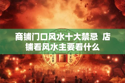 商铺门口风水十大禁忌  店铺看风水主要看什么